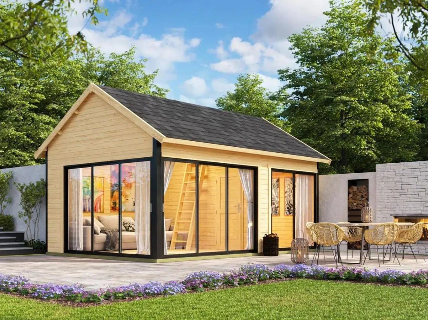 Tuinhuis Murano 3 450 x 598 cm - Afbeelding 1